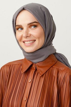 شال طوسی زنانه پنبه ای VALORSCARF - کد 165493742