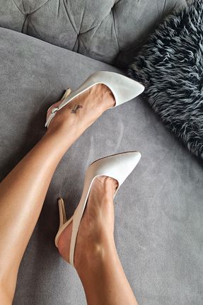 کفش مجلسی سفید زنانه پاشنه پلتفرم Topukla Footwear - کد 746903288