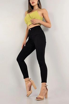 شلوار مشکی زنانه پنبه ای Livik - کد 747188104