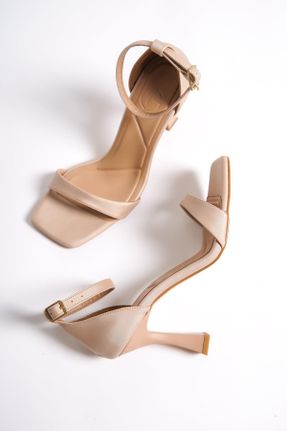 کفش پاشنه بلند کلاسیک بژ زنانه چرم مصنوعی پاشنه متوسط ( 5 - 9 cm ) پاشنه نازک کد 148276276