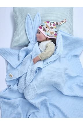 پتوی کودک و نوزاد آبی پنبه ای Yada Baby - کد 746380674