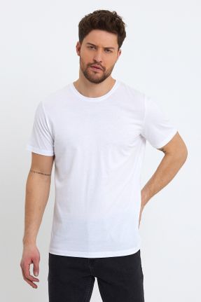 تی شرت سفید مردانه کد 746400378