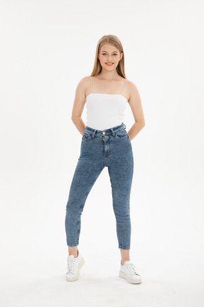 شلوار جین آبی زنانه پاچه تنگ Jeany Jeans - کد 744039254
