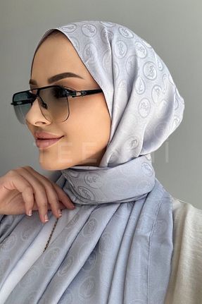 شال طوسی زنانه ابریشم کد 746283601