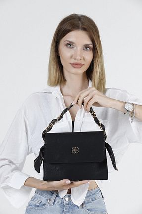 کیف دوشی مشکی زنانه چرم مصنوعی Stilgo - کد 746587921