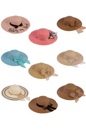 کلاه قهوه ای زنانه حصیر Hat Factory - کد 746620710