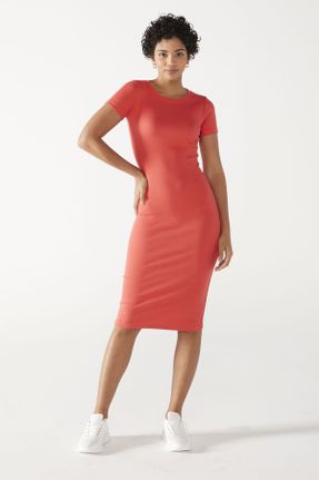 لباس قرمز زنانه بافتنی رگولار آستین-بلند کد 746697081