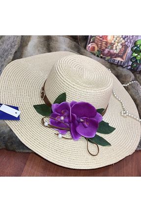 کلاه نباتی زنانه حصیر SAHRA BEACHWEAR - کد 746766796