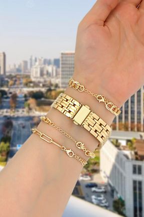 ساعت مچی طلائی زنانه 37 میلی متر SPECTRUM PREMİUM - کد 746943012