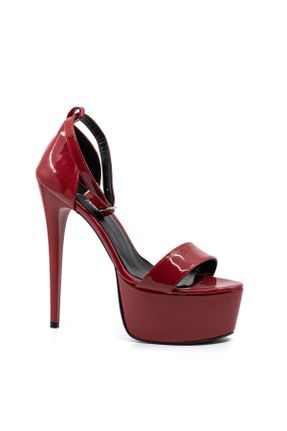 کفش مجلسی قرمز زنانه چرم مصنوعی پاشنه بلند ( +10 cm) پاشنه پلت فرم کد 747080942