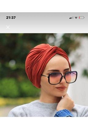کلاه شنای حجاب نارنجی زنانه Nilbutik - کد 747125267