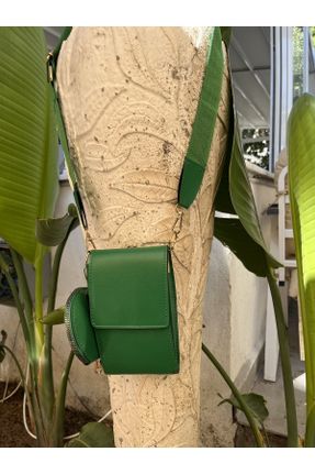 کیف دوشی سبز زنانه چرم مصنوعی کد 747400561