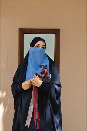 کلاه و ابایا سرمه ای زنانه بافتنی HATİCEATABEYLİBUTİK - کد 747401730