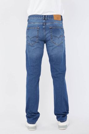 شلوار جین آبی مردانه پاچه رگولار جین استاندارد کد 281697046
