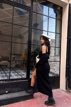ست بالاتنه و پائین تنه مشکی زنانه تریکو MMS İSTANBUL - کد 746379260