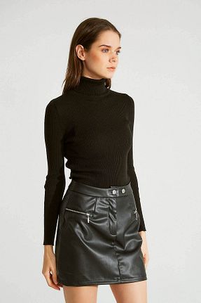 دامن مشکی زنانه پارچه MARİSAM MODA - کد 746620561