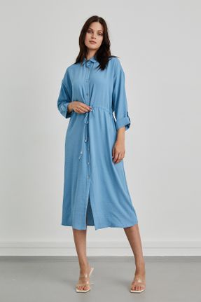 لباس آبی زنانه بافتنی رگولار آستین-بلند کد 746699232
