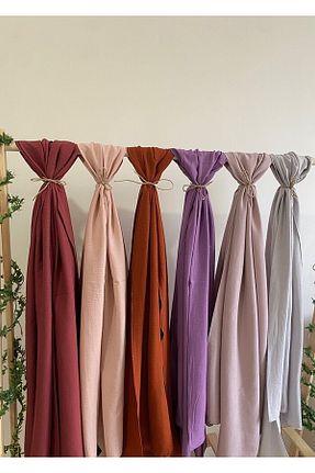 شال زرشکی زنانه پنبه ای Organic - کد 746706325