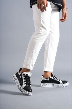 کفش اسنیکر مشکی مردانه بند دار BZ Moda - کد 746808829