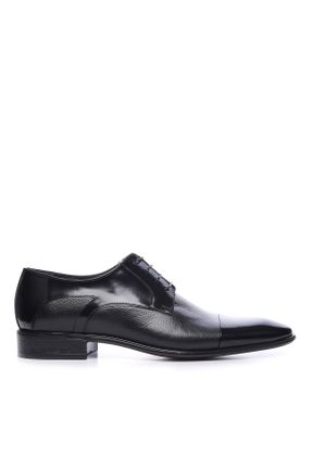 کفش کلاسیک مشکی مردانه چرم طبیعی پاشنه کوتاه ( 4 - 1 cm ) کد 33051412