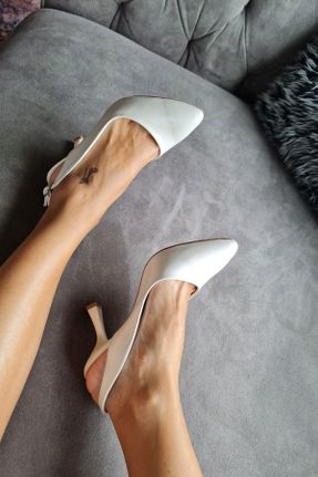 کفش مجلسی سفید زنانه پاشنه متوسط ( 5 - 9 cm ) پاشنه پلت فرم کد 746904069