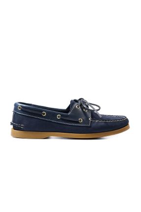 کفش لوفر آبی مردانه نوبوک پاشنه کوتاه ( 4 - 1 cm ) کد 747045540
