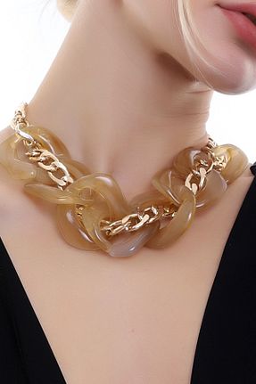 گردنبند استیل ( فولاد ) زرد زنانه استیل (فولاد) Dreamlike - کد 93949497