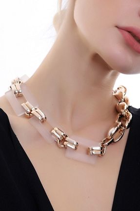 گردنبند استیل ( فولاد ) بژ زنانه استیل (فولاد) Dreamlike - کد 148156120