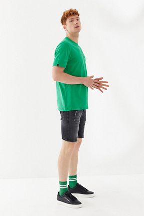 تیشرت سبز مردانه رگولار ANDMEN - کد 747525977