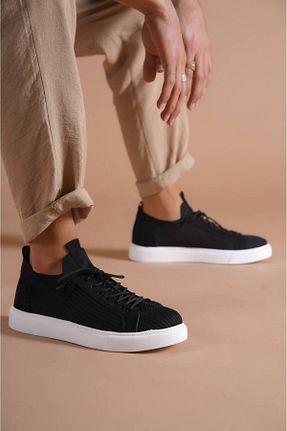کفش اسنیکر مشکی مردانه بند دار BZ Moda - کد 747534424