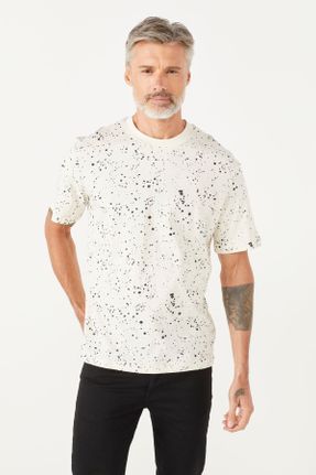 تی شرت طوسی مردانه رگولار یقه گرد تکی کد 747610982