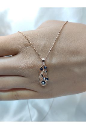 گردنبند نقره طلائی زنانه 925 عیار ecemgümüş - کد 747634103