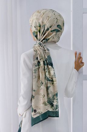 شال آبی زنانه Medine İpeği Vissona - کد 748014535