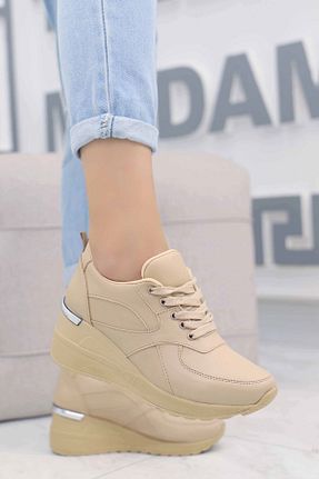کفش اسنیکر بژ زنانه بند دار Flamingo shoes - کد 748246645