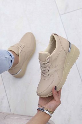 کفش اسنیکر بژ زنانه بند دار Flamingo shoes - کد 748246645