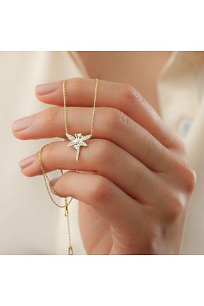 گردنبند نقره طلائی زنانه 925 عیار Şimal Silver - کد 672653443