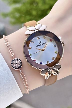 ساعت مچی قهوه ای زنانه 31-34 میلی متر Daniel Klein - کد 703433425