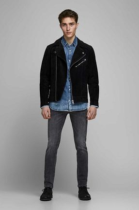 شلوار جین مشکی مردانه رگولار Jack & Jones - کد 747484171