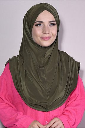 شال خاکی زنانه پنبه پلی استر Nowa Scarf - کد 747793135