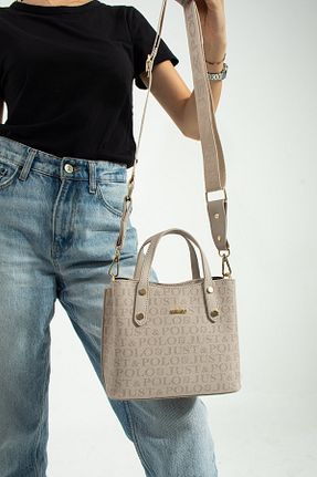 کیف دوشی طوسی زنانه چرم مصنوعی Just Polo - کد 747822350