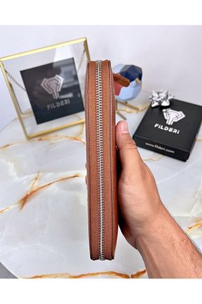 کیف پول قهوه ای زنانه ابعاد بزرگ Fil Deri - کد 748004020