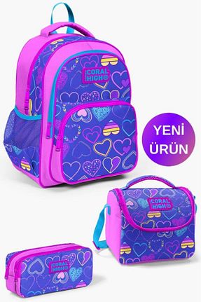 کیف مدرسه بنفش بچه گانه پارچه ای Coral High - کد 748225597