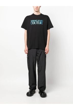 تی شرت مشکی مردانه ریلکس یقه گرد طراحی کد 748235927