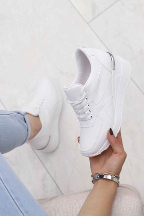 کفش اسنیکر سفید زنانه بند دار Flamingo shoes - کد 748246439