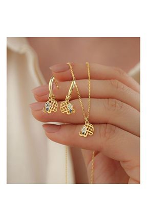 گردنبند نقره طلائی زنانه 925 عیار Şimal Silver - کد 669847927