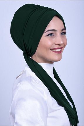 کلاه شنای حجاب سبز زنانه LADY SCARF - کد 76012990