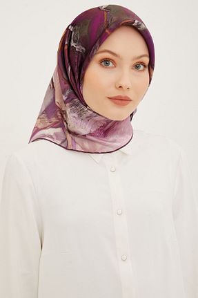 روسری بنفش ساتن Armine - کد 748752807