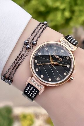 ساعت مچی مشکی زنانه 31-35 میلی متر Freelook - کد 732139637