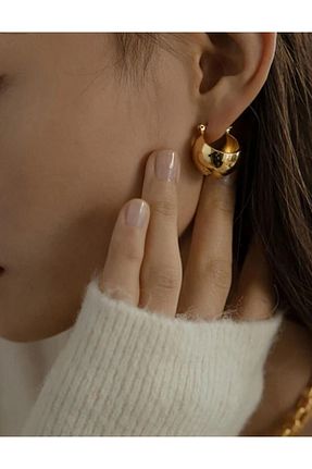 گوشواره جواهر طلائی روکش طلا RiRi Store - کد 747605670