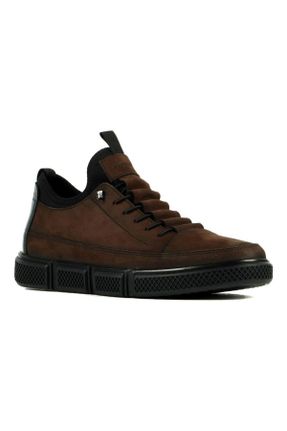 کفش کژوال قهوه ای مردانه چرم طبیعی پاشنه کوتاه ( 4 - 1 cm ) پاشنه ساده کد 747786502